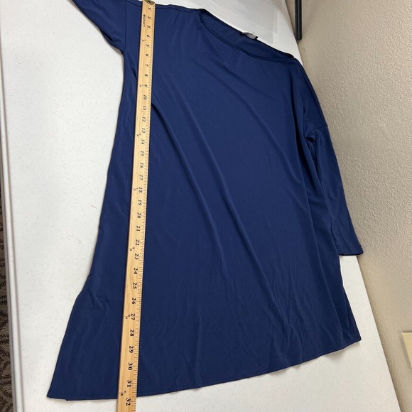 Lafayette Women's Boat‎ Neck Asymmetrical Tee Long Sleeve Navy Blue Size - Picture 11 of 12